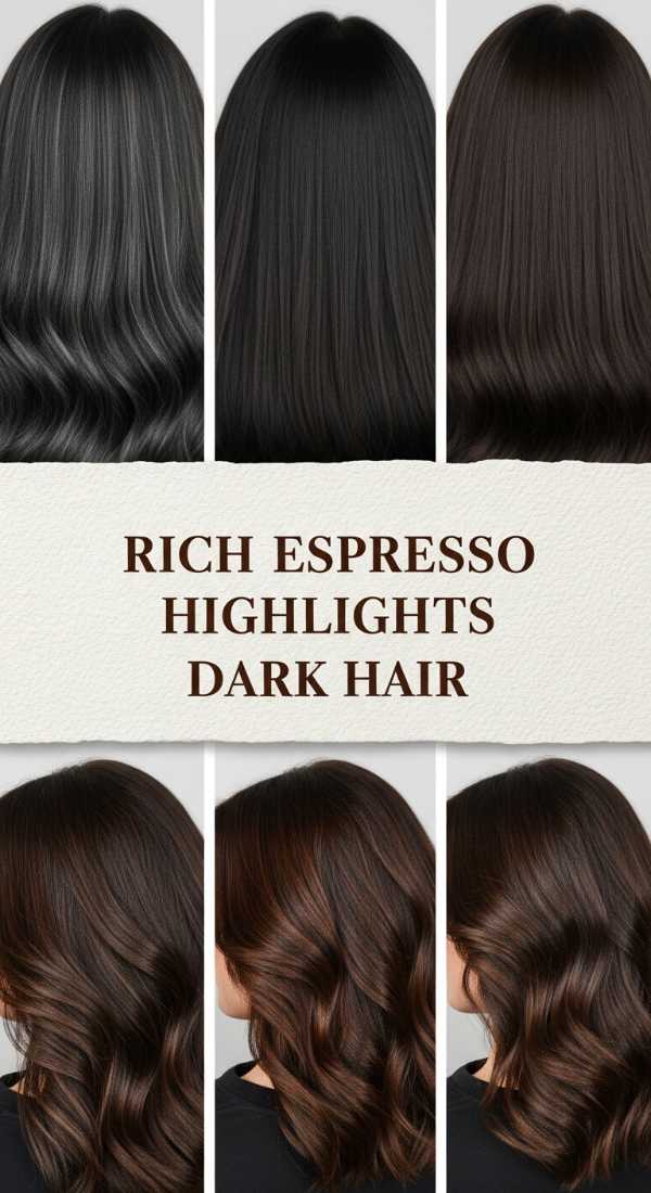 Rich Espresso Highlights Dark Hair 6a142cceb5383