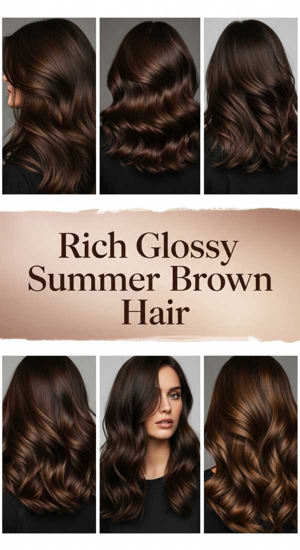 From Gowns to Gowns: Chic Graduation Hairstyles for Your Hottest Summer Rich Glossy Summer Brown Hair 6a08ce8ebdc0f