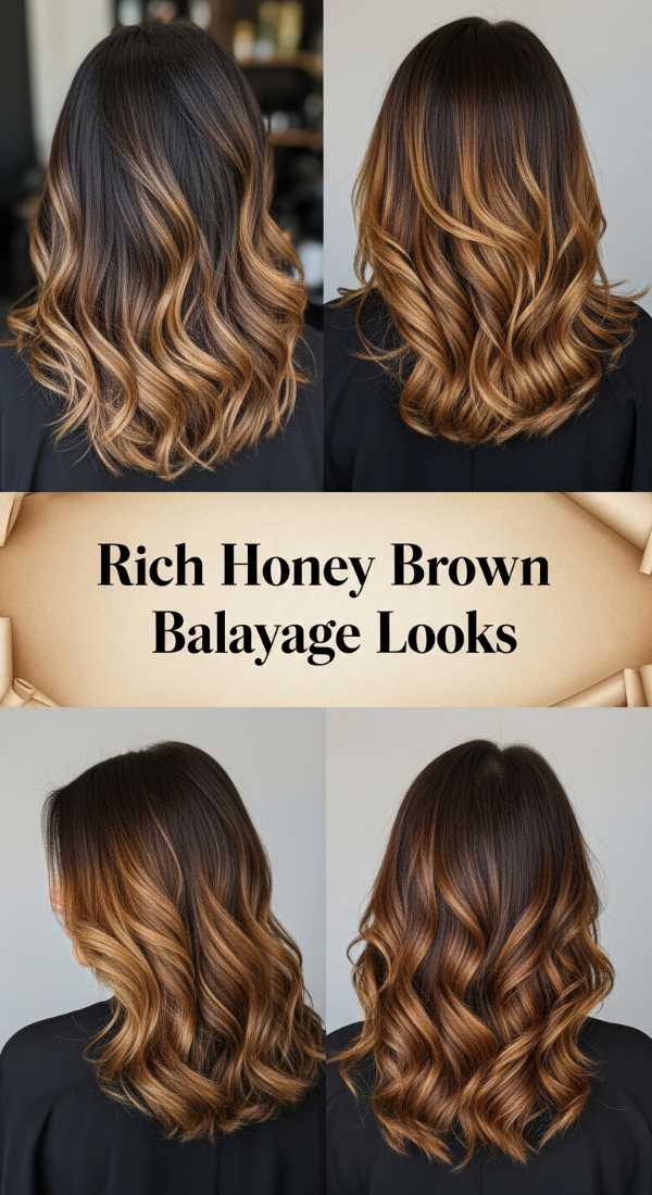 Rich Honey Brown Balayage Looks 6a08ce642bf5f