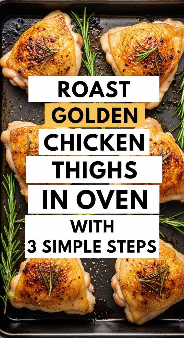 The Ultimate Guide to Gourmet Chicken Hacks That Will Impress Your Guests Roast Golden Chicken Thighs In Oven With 3 Simple Steps 6a14297b3a54a