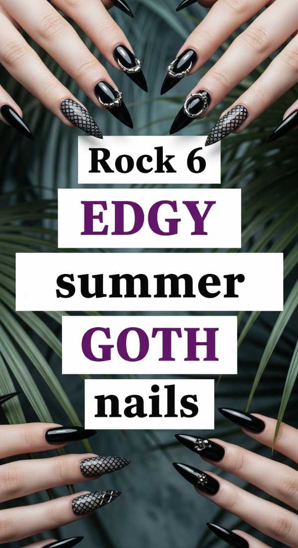 Rock 6 Edgy Summer Goth Nails 6a059b259e9ce