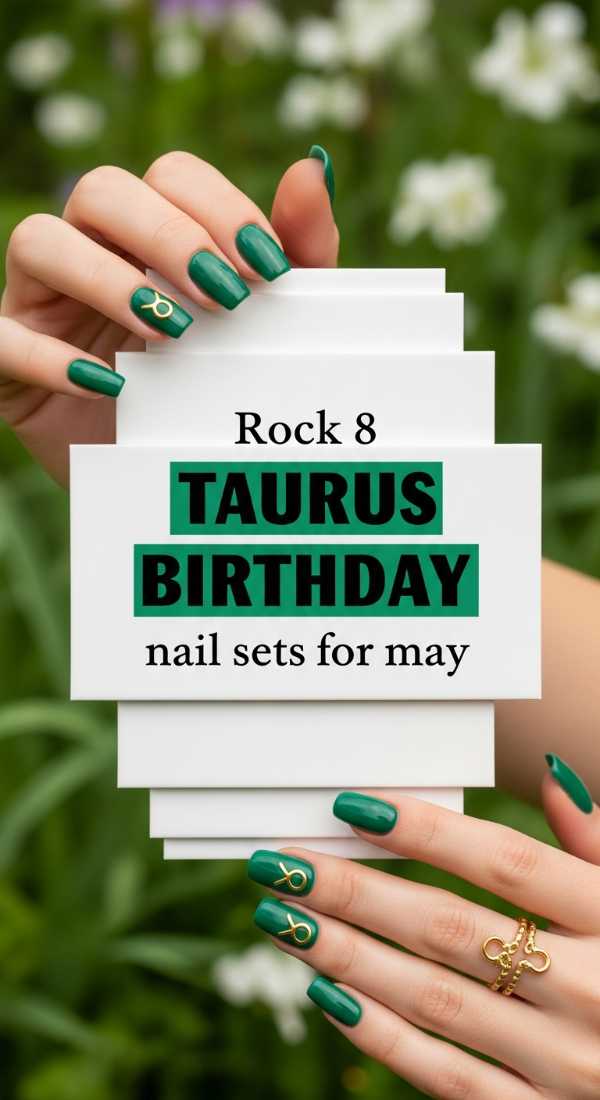 Rock 8 Taurus Birthday Nail Sets For May 6a05a53085a7e
