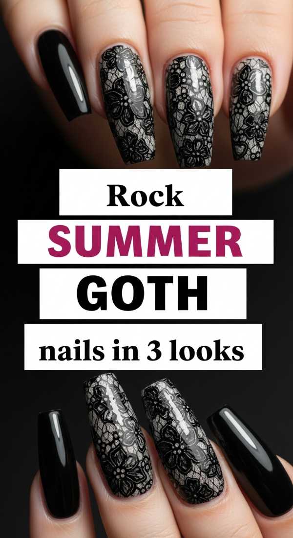Rock Summer Goth Nails In 3 Looks 6a05a513e383f
