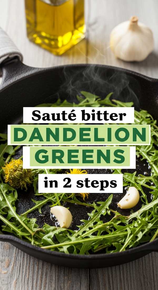 Saute Bitter Dandelion Greens In 2 Steps 69f47a0520f64