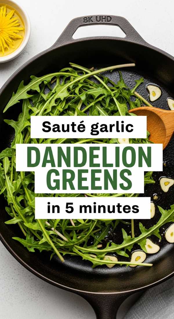 Saute Garlic Dandelion Greens In 5 Minutes 69f59f7b886ab
