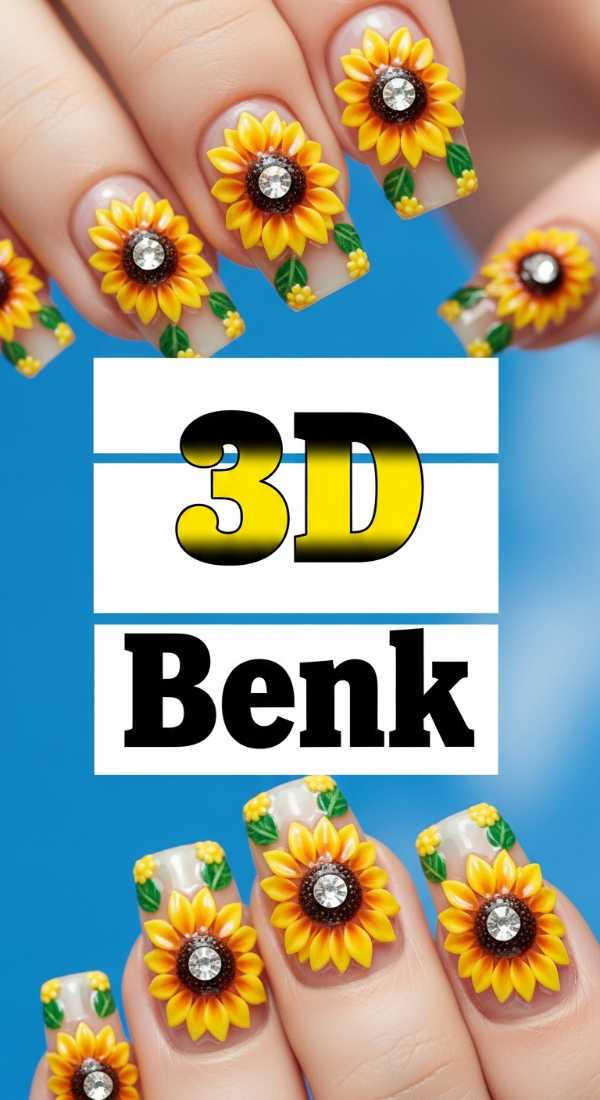 Sculpt 3d Sunflower Nails In 6 Easy Steps 69f5e2b36930d
