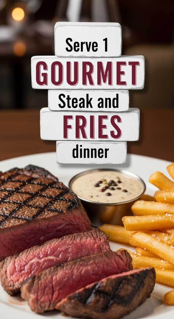 Serve 1 Gourmet Steak And Fries Dinner 6a017dc094cb7