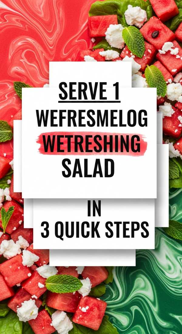 Beat the Heat: 25 Refreshing Recipes for Your Best Summer Ever Serve 1 Refreshing Watermelon Salad In 3 Quick Steps 6a06fe9e5a447