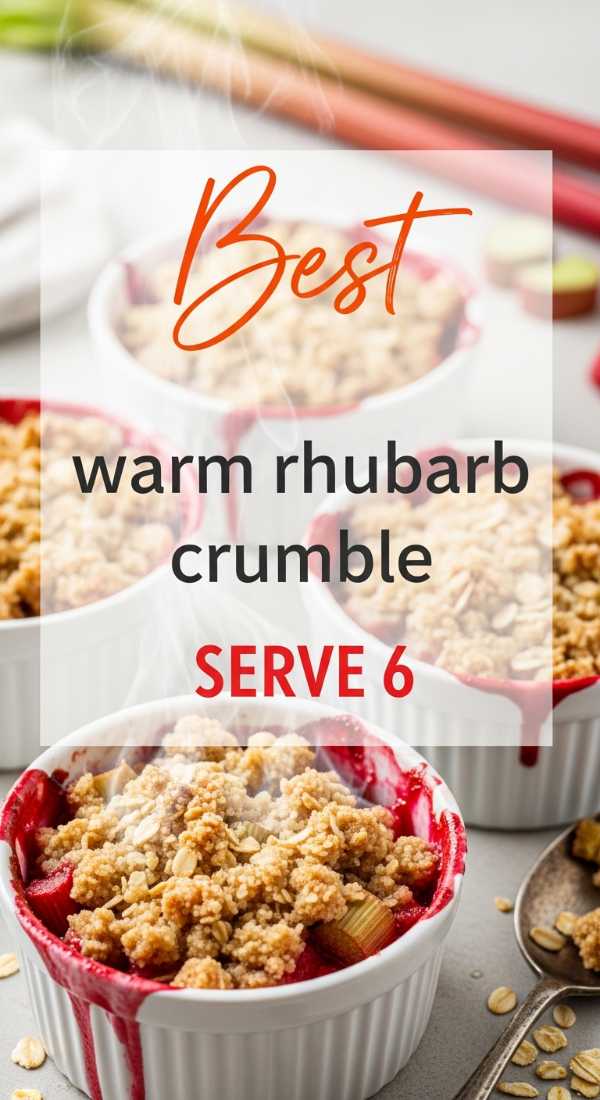 Serve 6 Warm Rhubarb Crumble Bowls Now 69f721fae76dc