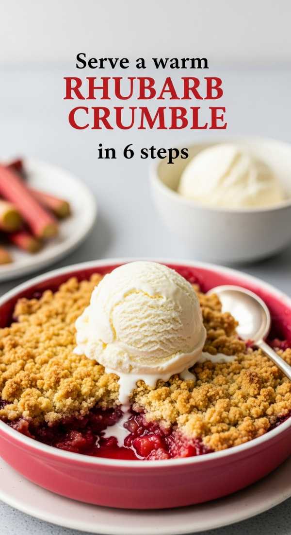 Serve A Warm Rhubarb Crumble In 6 Steps 69fc19065d257