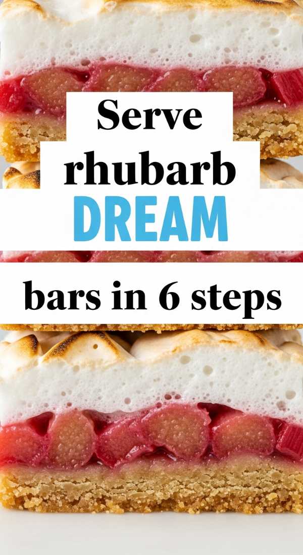 Pucker Up! The Ultimate Collection of Sweet & Tangy Rhubarb Recipes Serve Rhubarb Dream Bars In 6 Steps 69fc19160619e
