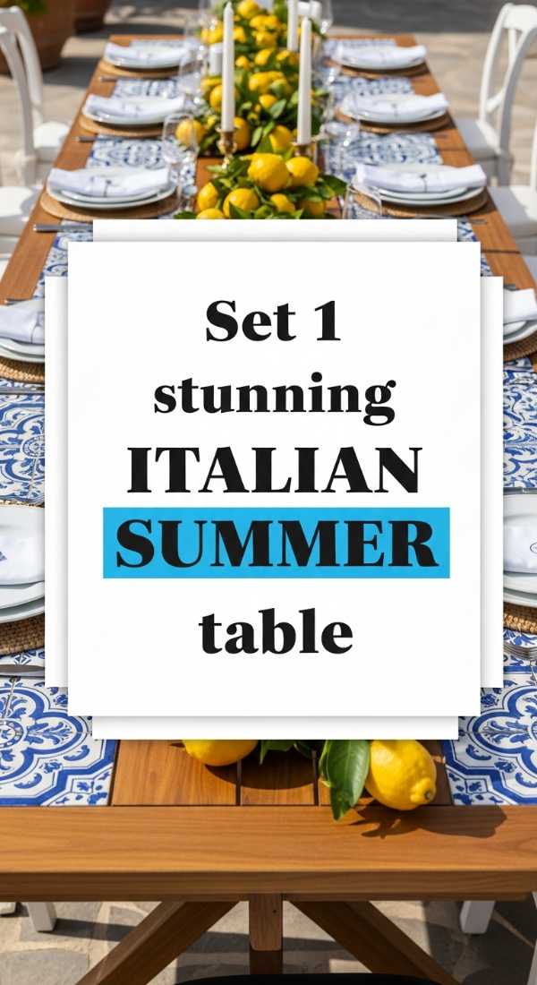 Set 1 Stunning Italian Summer Table 69f47ee711a81