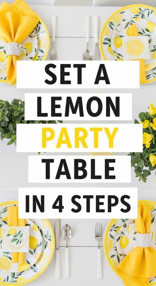 When Life Gives You Lemons, Party! Top Ideas for a Citrus Celebration Set A Lemon Party Table In 4 Steps 6a021b232e38e
