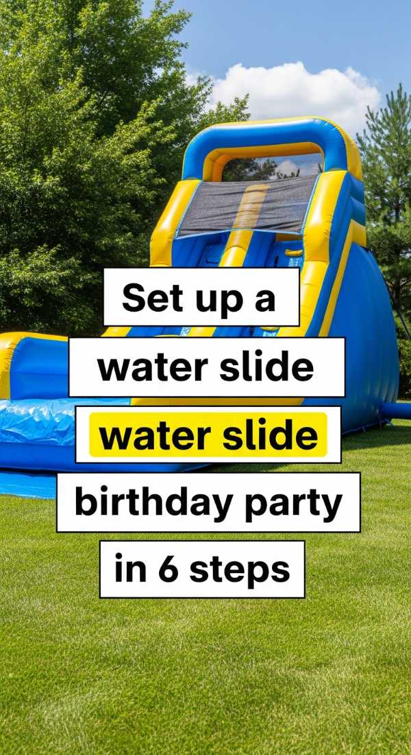10 Epic Themes for a Memorable Summer Outdoor Birthday Party Set Up A Water Slide Birthday Party In 6 Steps 6a00567e9bd77