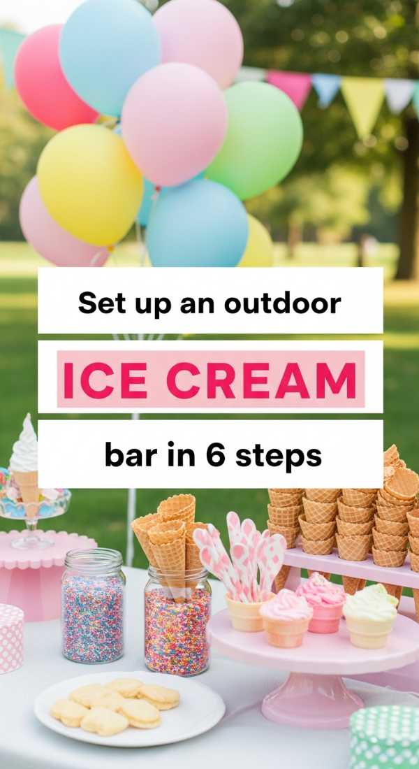 Sun, Snacks, and Style: Your Complete Manual for the Best Picnic Party Ever Set Up An Outdoor Ice Cream Bar In 6 Steps 6a00567588284