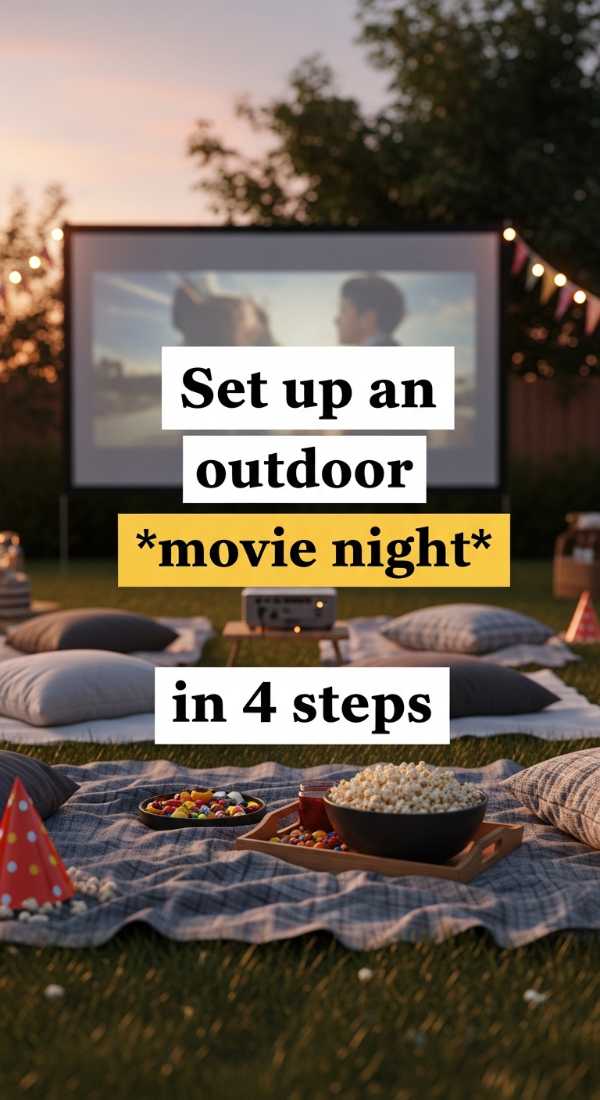 The Coolest Party Under the Sun: Your Ultimate Summer Birthday Planner Set Up An Outdoor Movie Night In 4 Steps 6a0de74d4022d