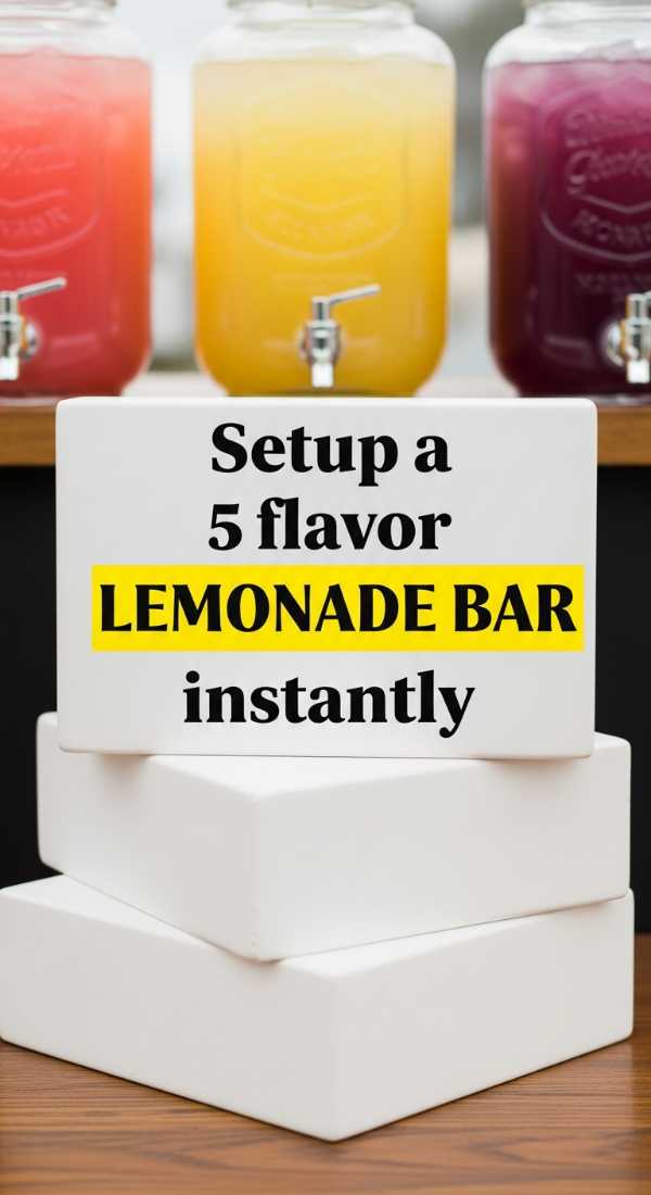 Setup A 5 Flavor Lemonade Bar Instantly 6a031c2546857
