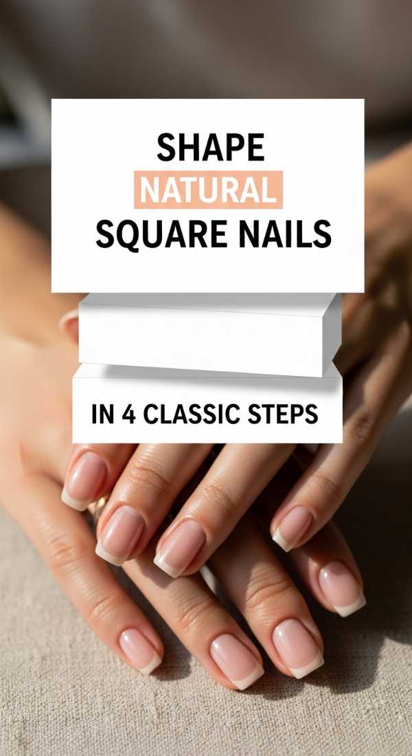 Shape Natural Square Nails In 4 Classic Steps 6a05a3d2e2564