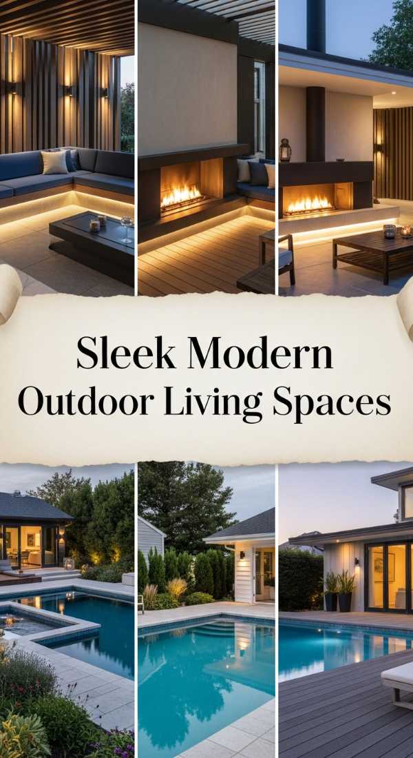 Minimalist Grandeur: Transforming Your Yard into a Modern Masterpiece Sleek Modern Outdoor Living Spaces 69ff47632f597