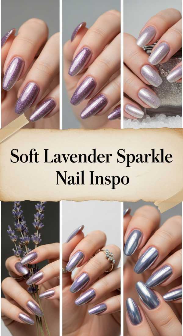 High-Fashion Fingertips: The 2026 Luxury Spring/Summer Nail Edit Soft Lavender Sparkle Nail Inspo 69ff6bfc6ebd3