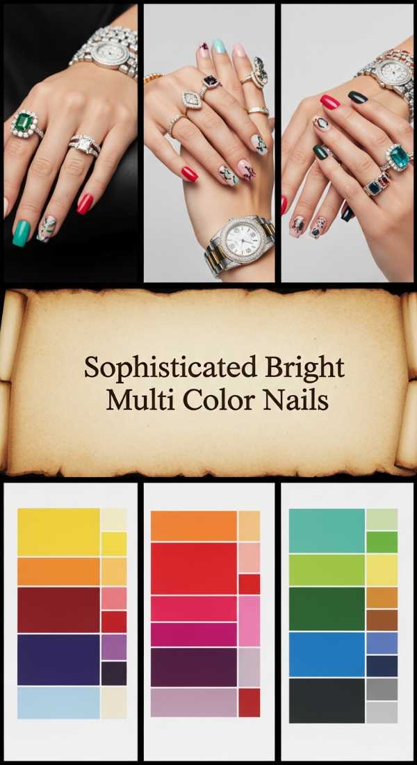 Chasing Color: 15 Vibrant Nail Designs to Brighten Your Week Sophisticated Bright Multi Color Nails 6a08b1ad9773d