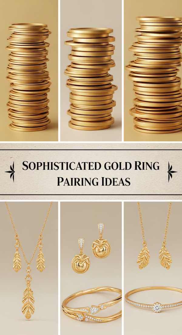 Sophisticated Gold Ring Pairing Ideas 69fdbc3fd49f3