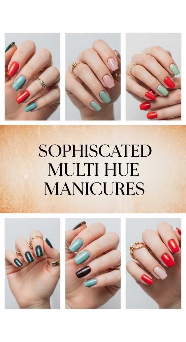 Beyond the Monochrome: Why Vibrant Multi-Colored Nails are Taking Over Sophisticated Multi Hue Manicures 6a08b1be09abc