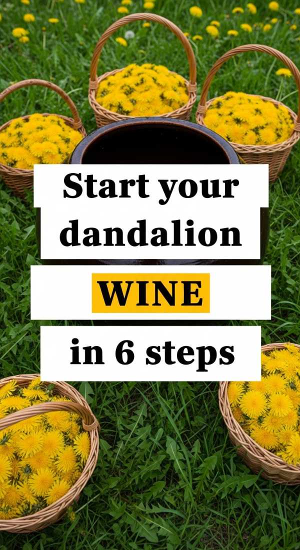 Dandelion Delights: Turning Garden Blooms into Gourmet Meals Start Your Dandelion Wine In 6 Steps 69fd889eda661