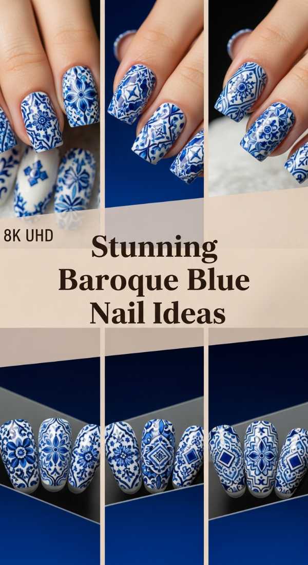 Stunning Baroque Blue Nail Ideas 6a085b952ec67
