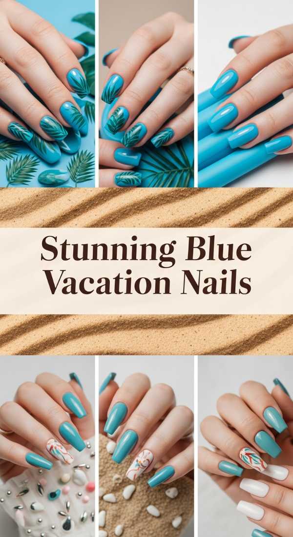 Next-Gen Nails: The Ultimate 2026 Trend Report for Every Manicure Lover Stunning Blue Tropical Vacation Nails 69ff6dab96543