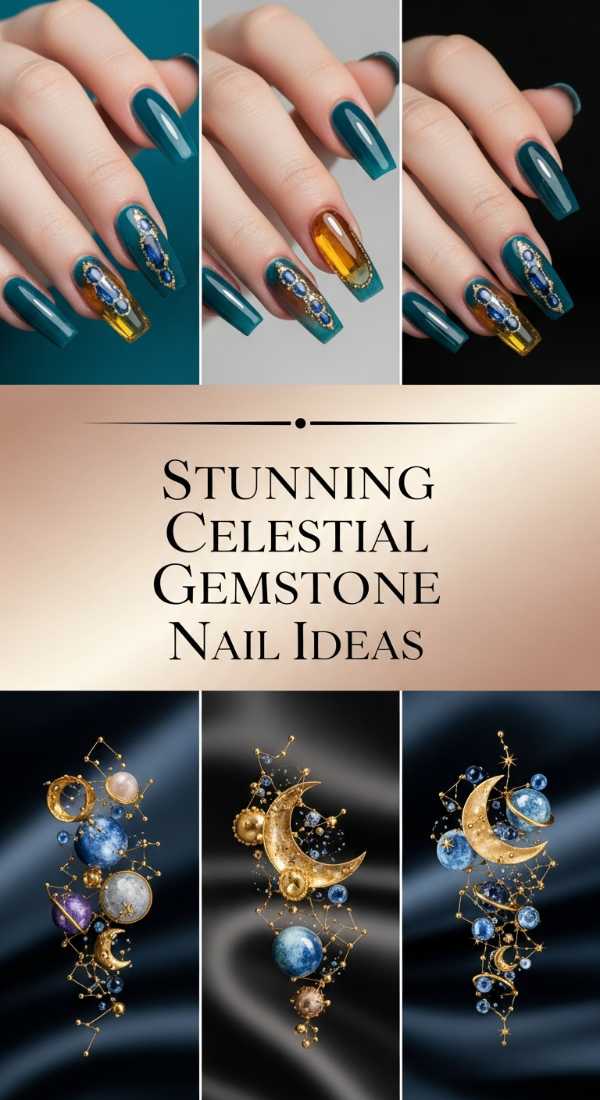 Stunning Celestial Gemstone Nail Ideas 6a0859e8aee9c