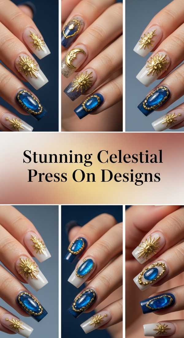 Stunning Celestial Press On Designs 6a08582bf24e0
