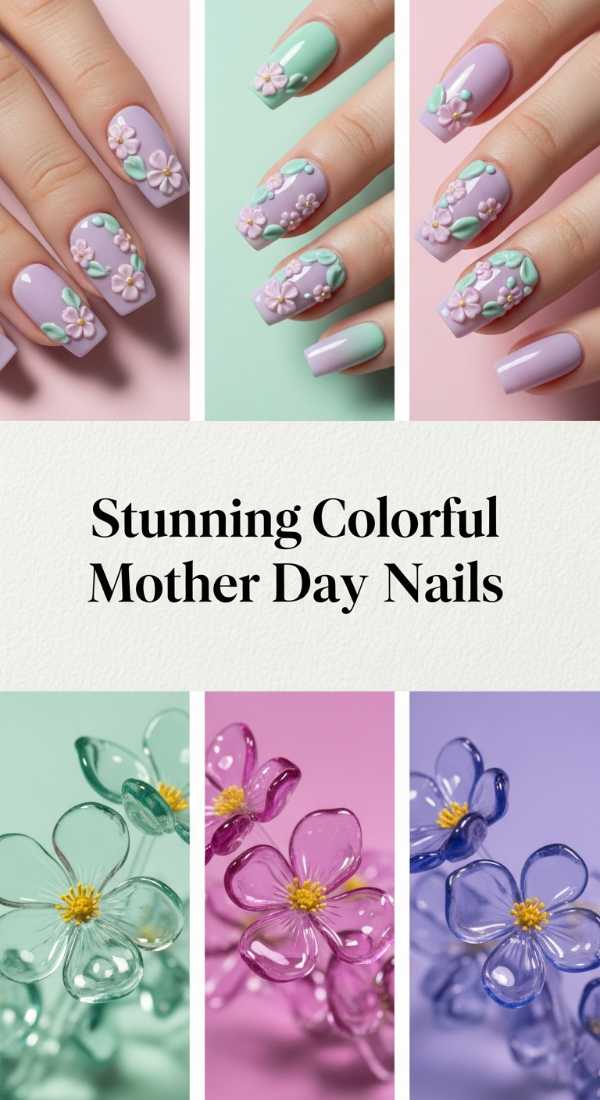 Stunning Colorful Mother Day Nails 6a134d27ec4d2