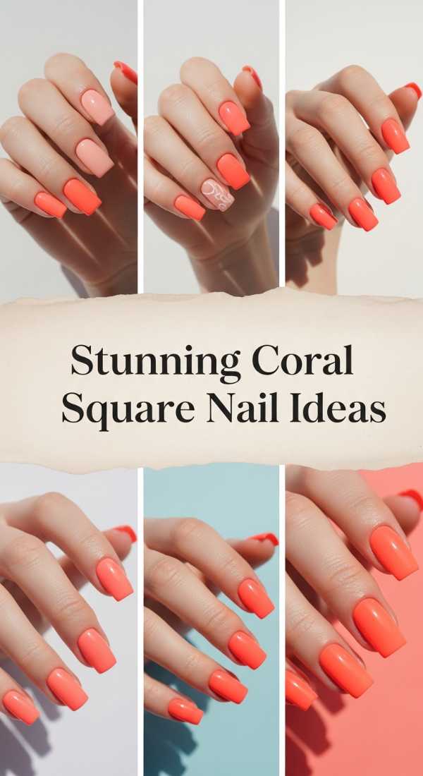 Stunning Coral Square Nail Ideas 6a006c5c22bbd