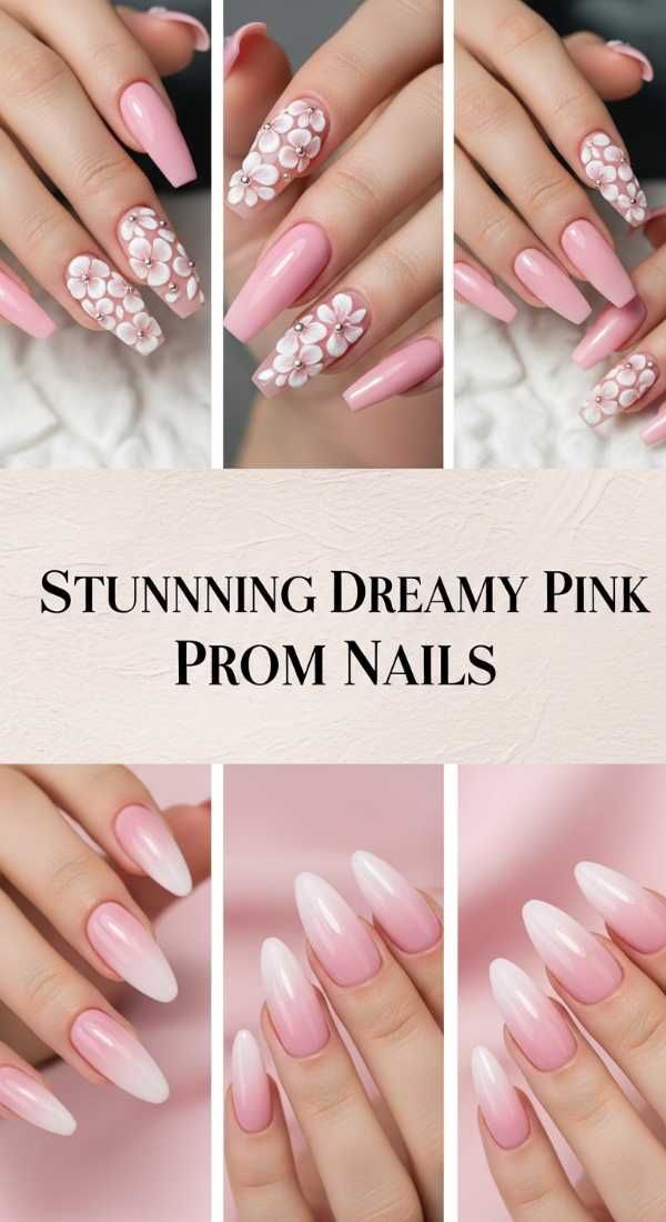 Stunning Dreamy Pink Prom Nails 69ff6c17d0c84