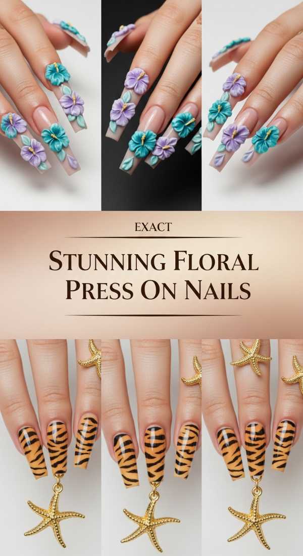 Stunning Floral Press On Nails 6a134911d42a5
