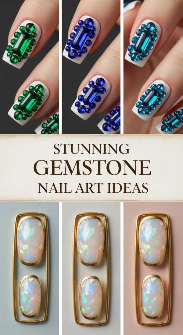 Stunning Gemstone Nail Art Ideas 6a085b935c574