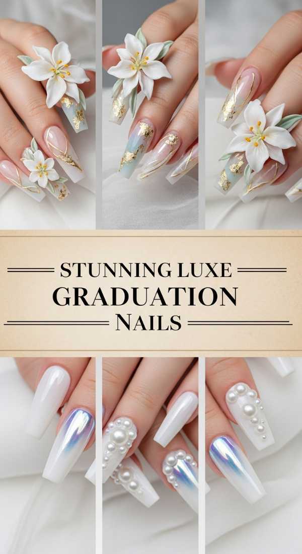 Stunning Luxe Graduation Nails 6a134e465fec1