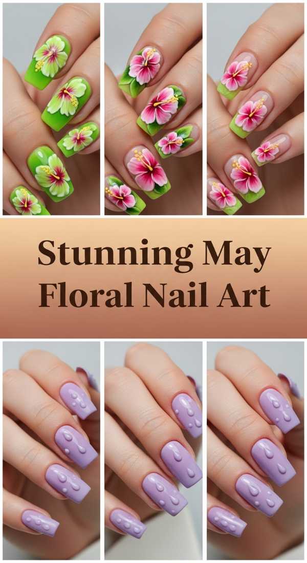 From Spring Pastels to Winter Glitz: The 2024 Seasonal Nail Edit Stunning May Floral Nail Art 6a134f1eec595
