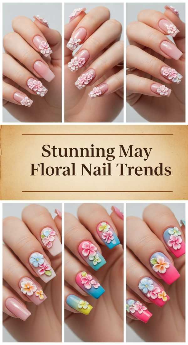 Stunning May Floral Nail Trends 6a13491f4db43