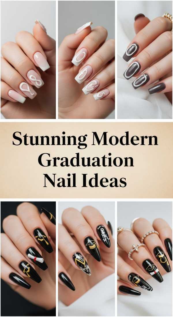 Stunning Modern Graduation Nail Ideas 6a134f079cf24