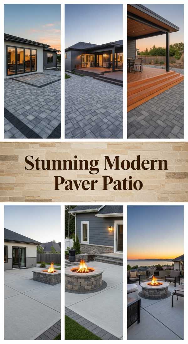 Sun-Kissed Spaces: Transforming Your Home and Garden for Summer Stunning Modern Paver Patio 6a04bc5e226be