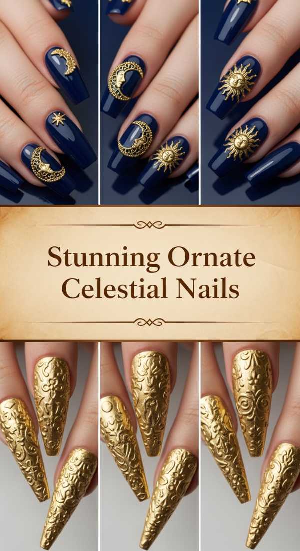 Stunning Ornate Celestial Nails 6a085b5dd23a1