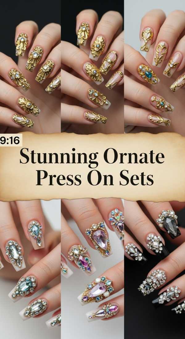 Stunning Ornate Press On Sets 6a0858491fa8e