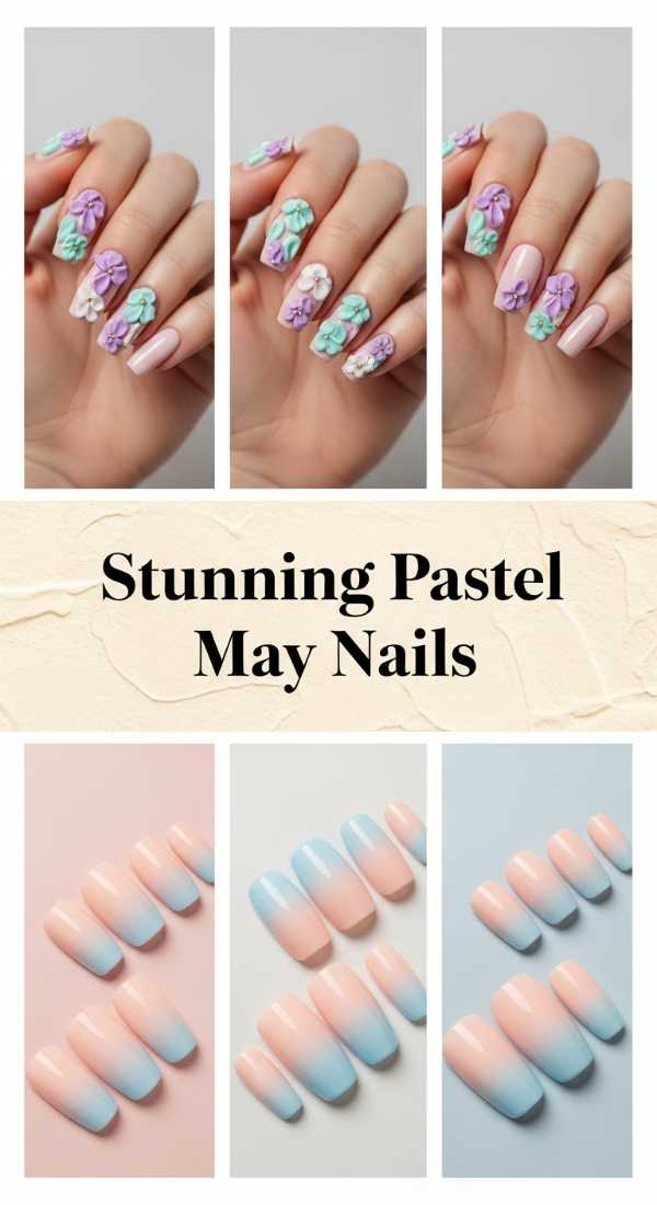 Stunning Pastel May Nails 6a134d3650d01