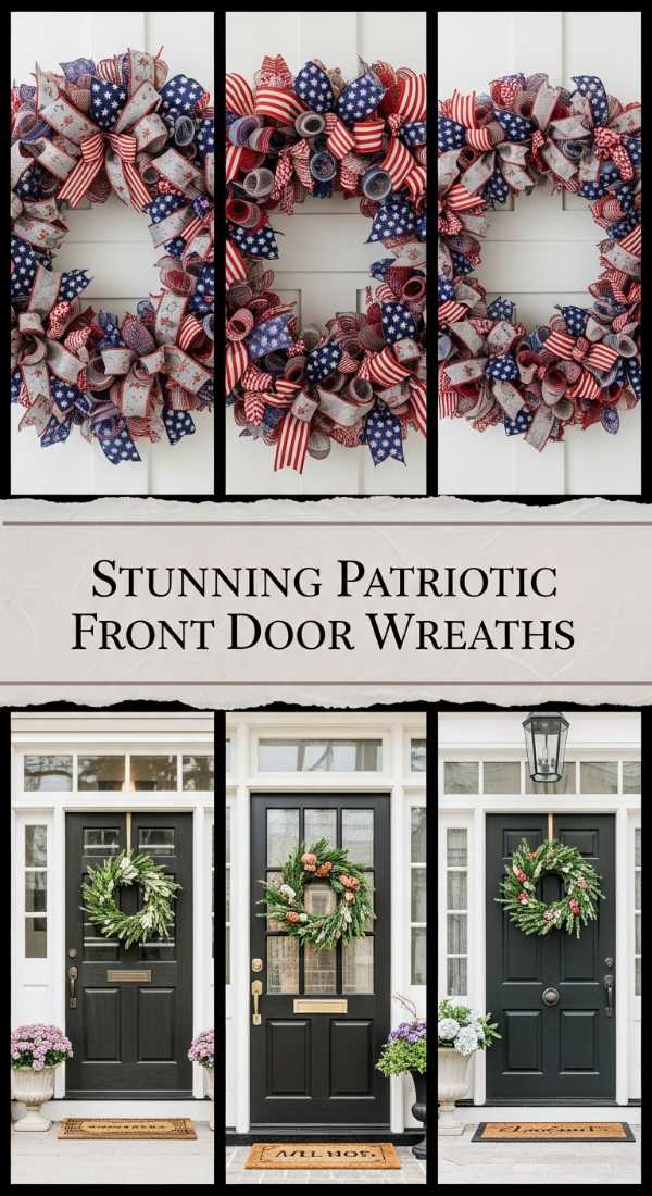 Stunning Patriotic Front Door Wreaths 69fb076600353
