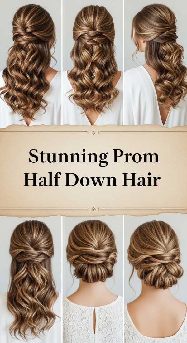 High-Gloss Glamour: A Curated Lookbook of Premium Hair Trends Stunning Prom Half Down Hair 6a08ce5a86759