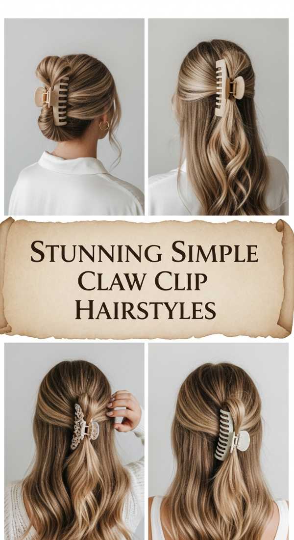 From Beach Waves to Holiday Glams: Your Year-Round Hair Guide Stunning Simple Claw Clip Hairstyles 69ff7f28a8e86