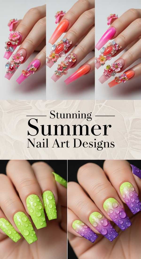 Gilded Glamour: High-End Nail Trends for Your Next Big Event Stunning Summer Nail Art Designs 6a1343dc422a7