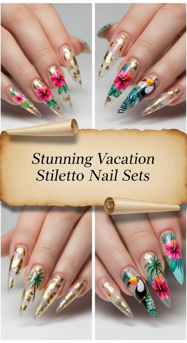Stunning Vacation Stiletto Nail Sets 69ff6da3954a6
